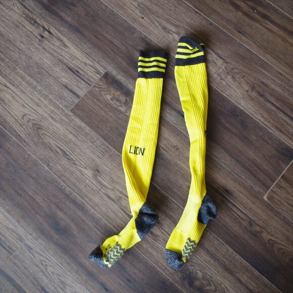 Long Yellow Adidas Unisex Socks Adult - Picture 1 of 3
